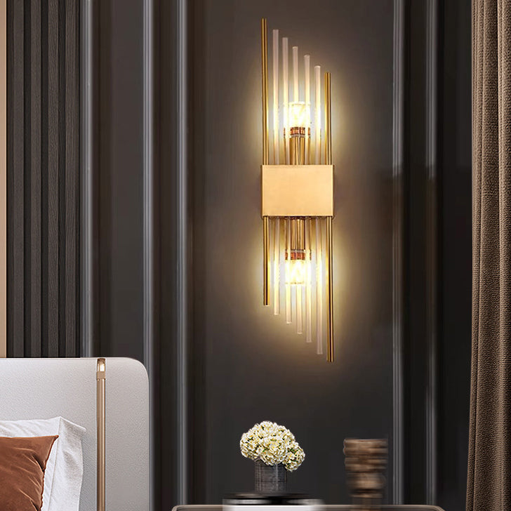 Geometric Wall Lighting Modern Crystal 2 Lights Wall Sconces