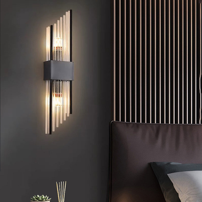 Geometric Wall Lighting Modern Crystal 2 Lights Wall Sconces