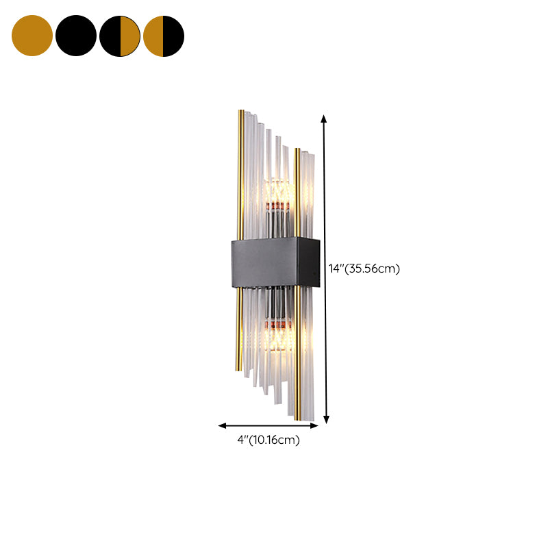 Geometric Wall Lighting Modern Crystal 2 Lights Wall Sconces