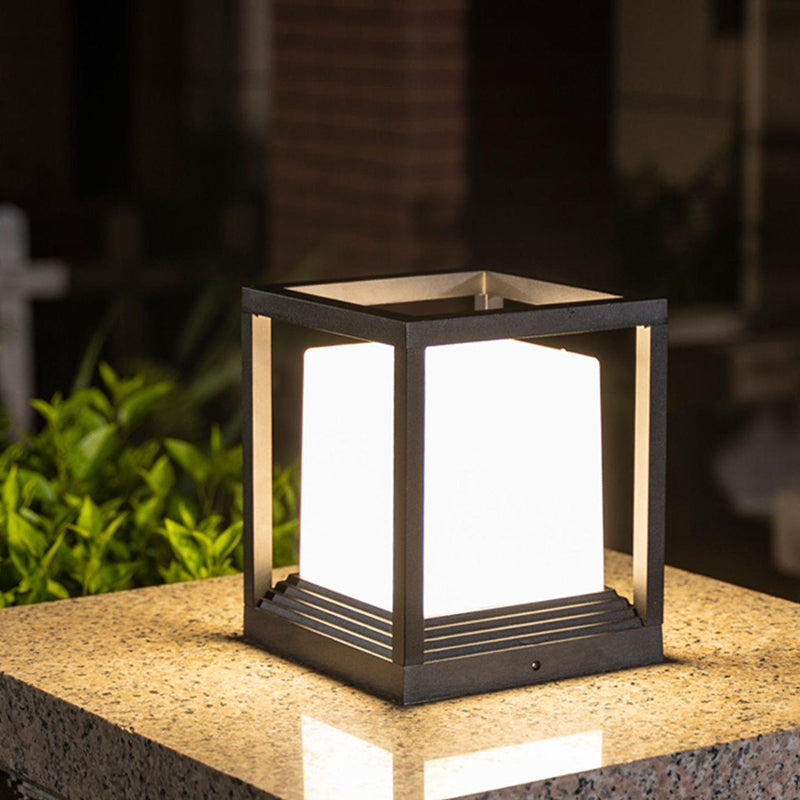 Square LED Pillar Lamp Metal Waterproof Outdoor Light for Garden