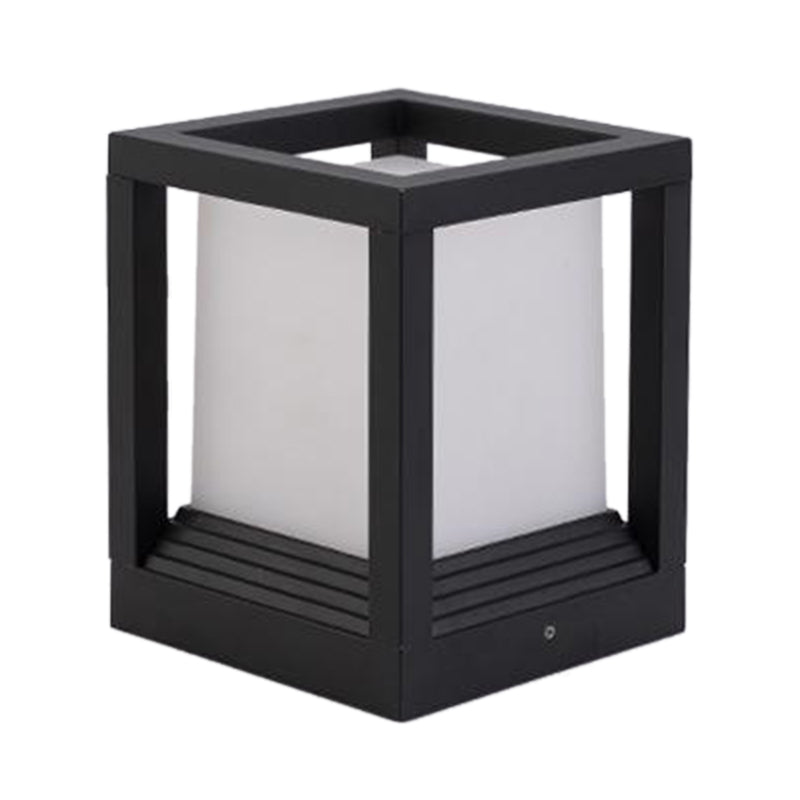 Square LED Pillar Lamp Metal Waterproof Outdoor Light for Garden