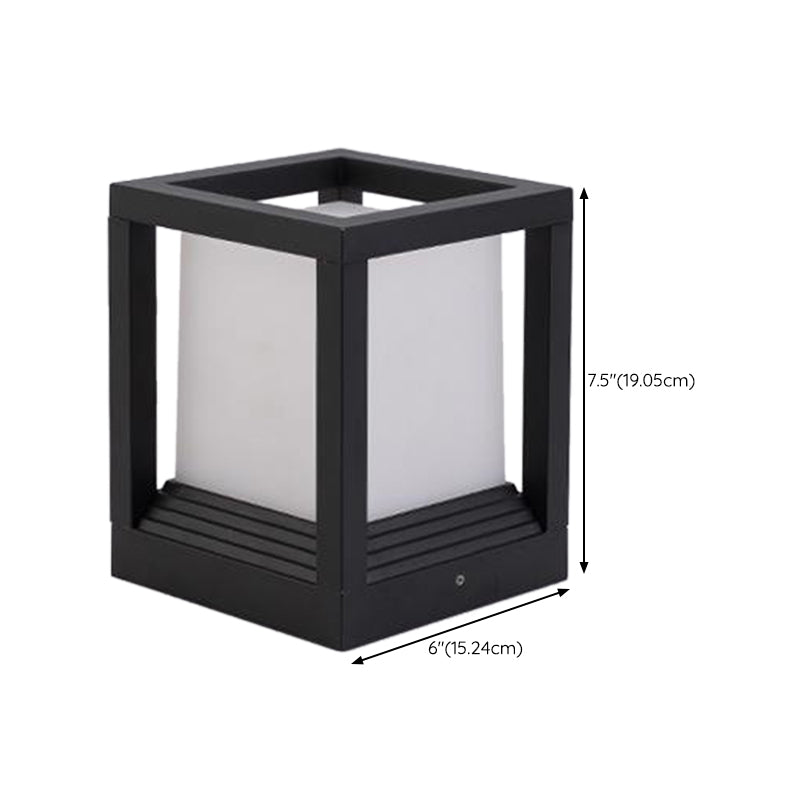Square LED Pillar Lamp Metal Waterproof Outdoor Light for Garden