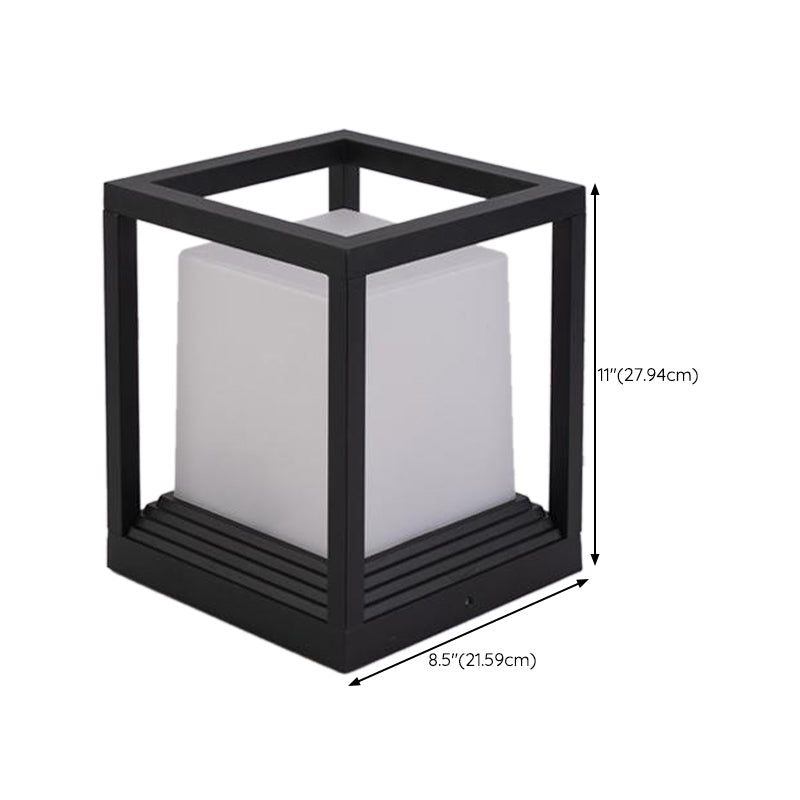 Square LED Pillar Lamp Metal Waterproof Outdoor Light for Garden