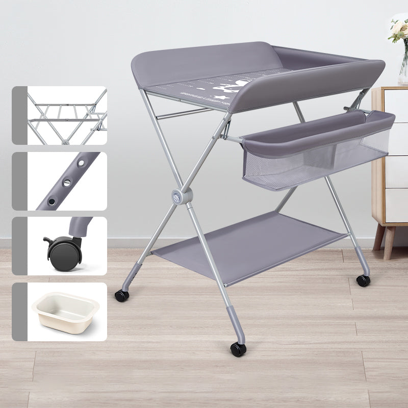 Portable Changing Table Modern Baby Changing Table in Matte Finish