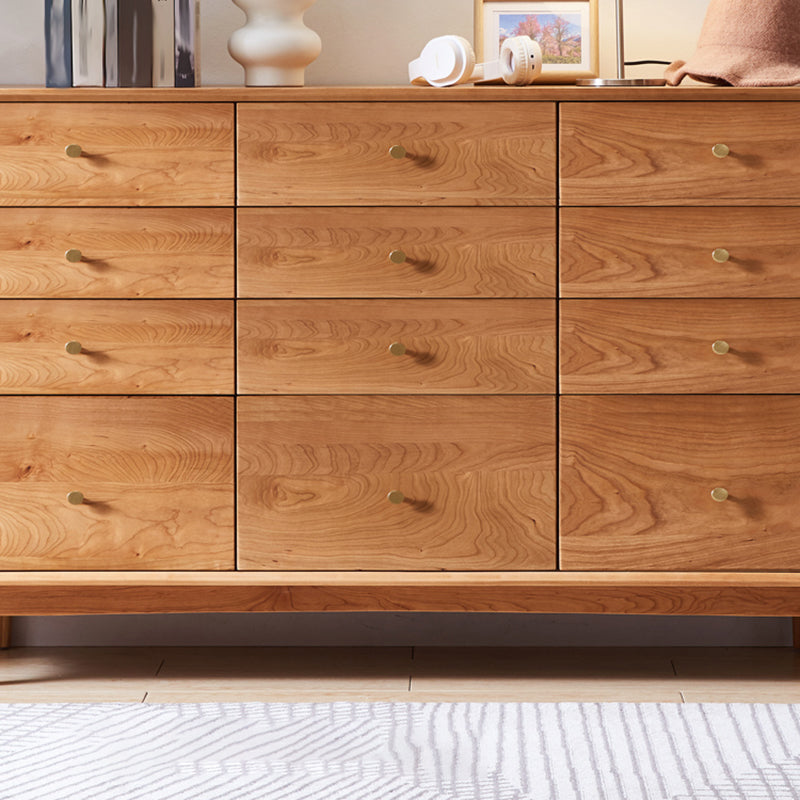 Wooden Storage Chest Dresser Horizontal Storage Chest with Drawers