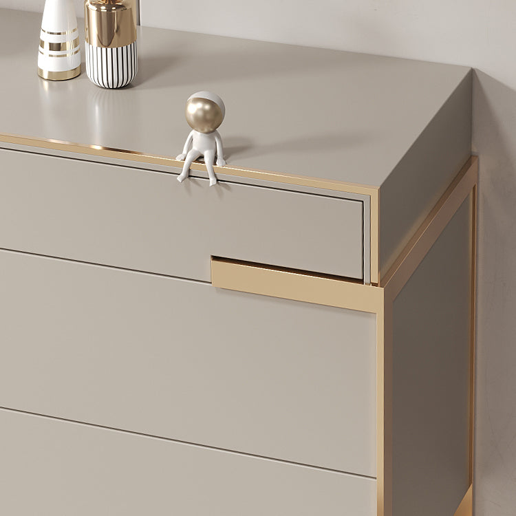 Glam Storage Chest Wooden Storage Chest Dresser with 6 Drawers