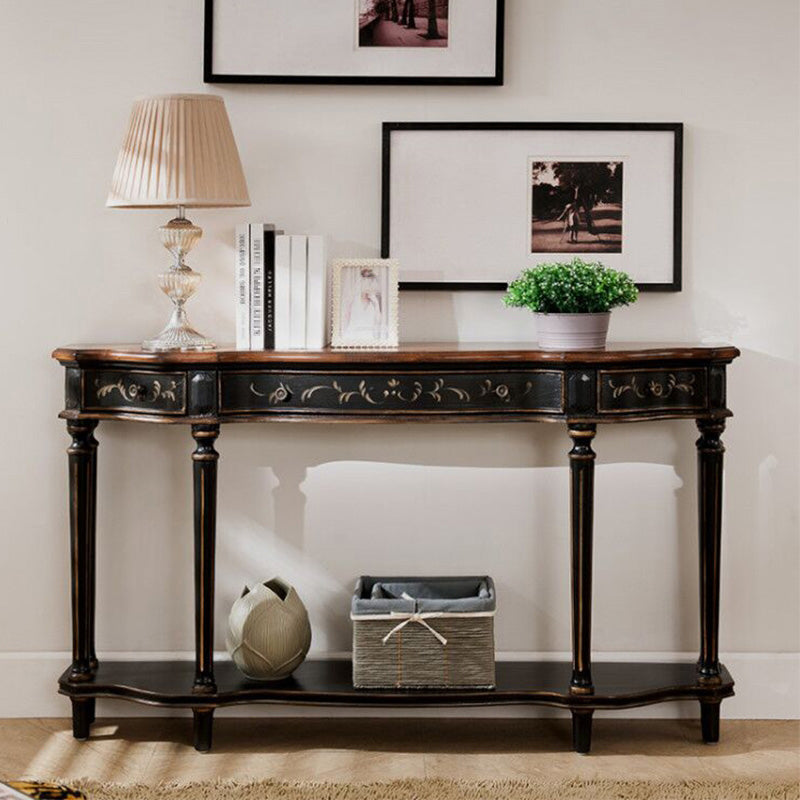 Free Form Shape Contemporary Console Table Green/White/Black Console Sofa Table