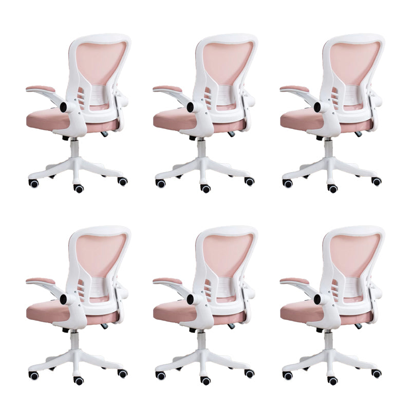 Padded Arms Office Chair Tilt Mechanism No Distressing Ergonomic Slide Chair with Wheels
