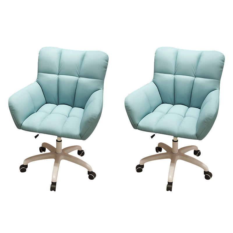 Modern Armless Office Chair No Distressing Ergonomic Slide Chair with Wheels
