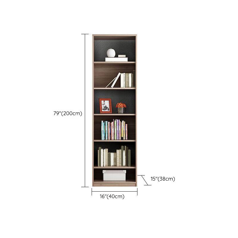 Modern Wooden Bookcase Glass Doors Closed Storage Bookshelf for Home