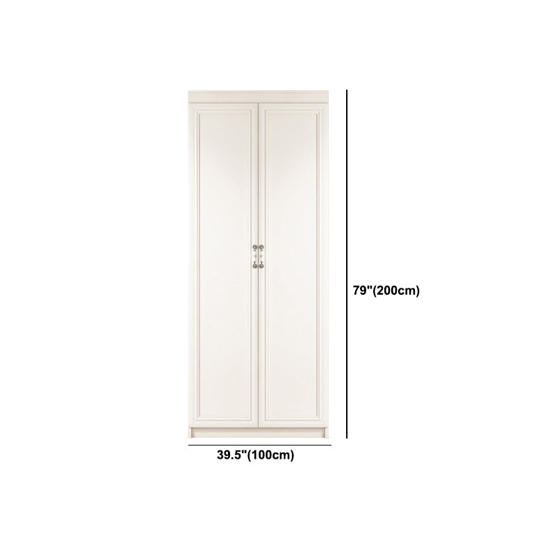 Contemporary Style Wardrobe Armoire Wood Armoire with Clothes Rail and Door for Bedroom