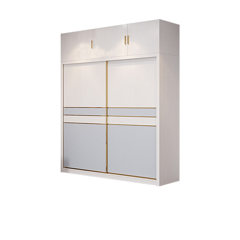 Bedroom Storage Cabinet Coastal Wooden Rectangle Wardrobe Armoire