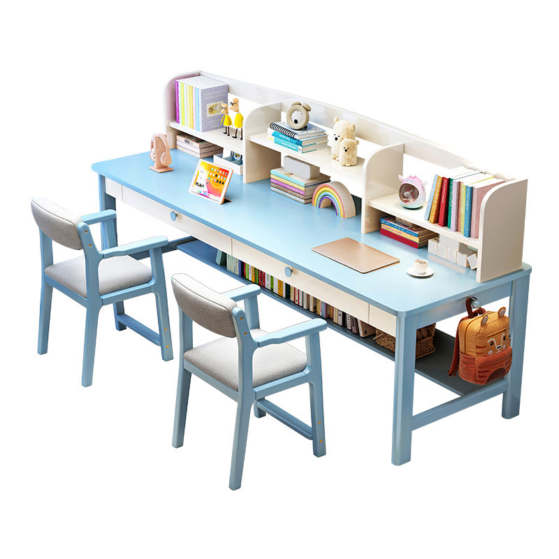 Wooden Desk Kids Desk 23.6" W Bedroom Writing Corner Kids Desk and Chair