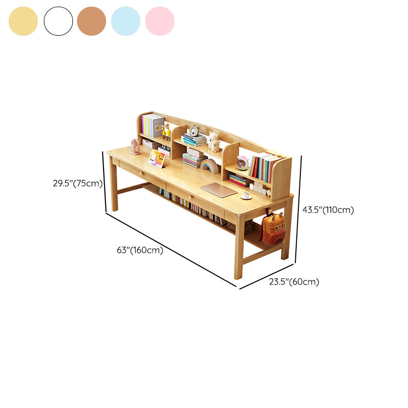 Wooden Desk Kids Desk 23.6" W Bedroom Writing Corner Kids Desk and Chair