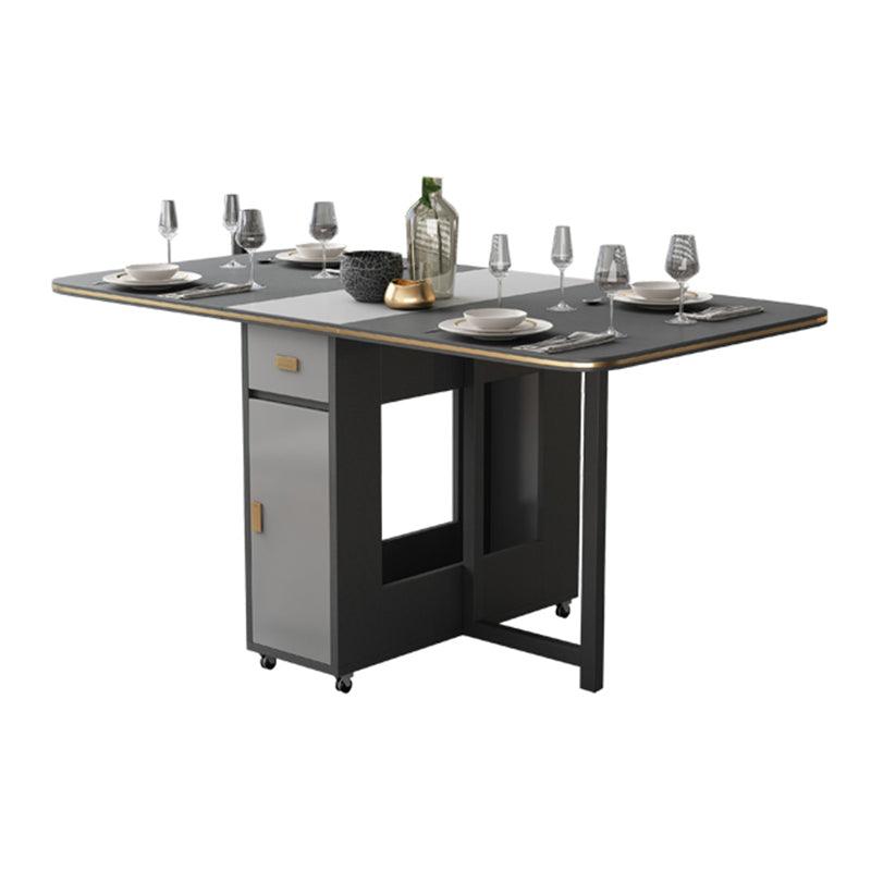 Wood Frame Dining Table Folding Rectangle Dining Table for Dining Room