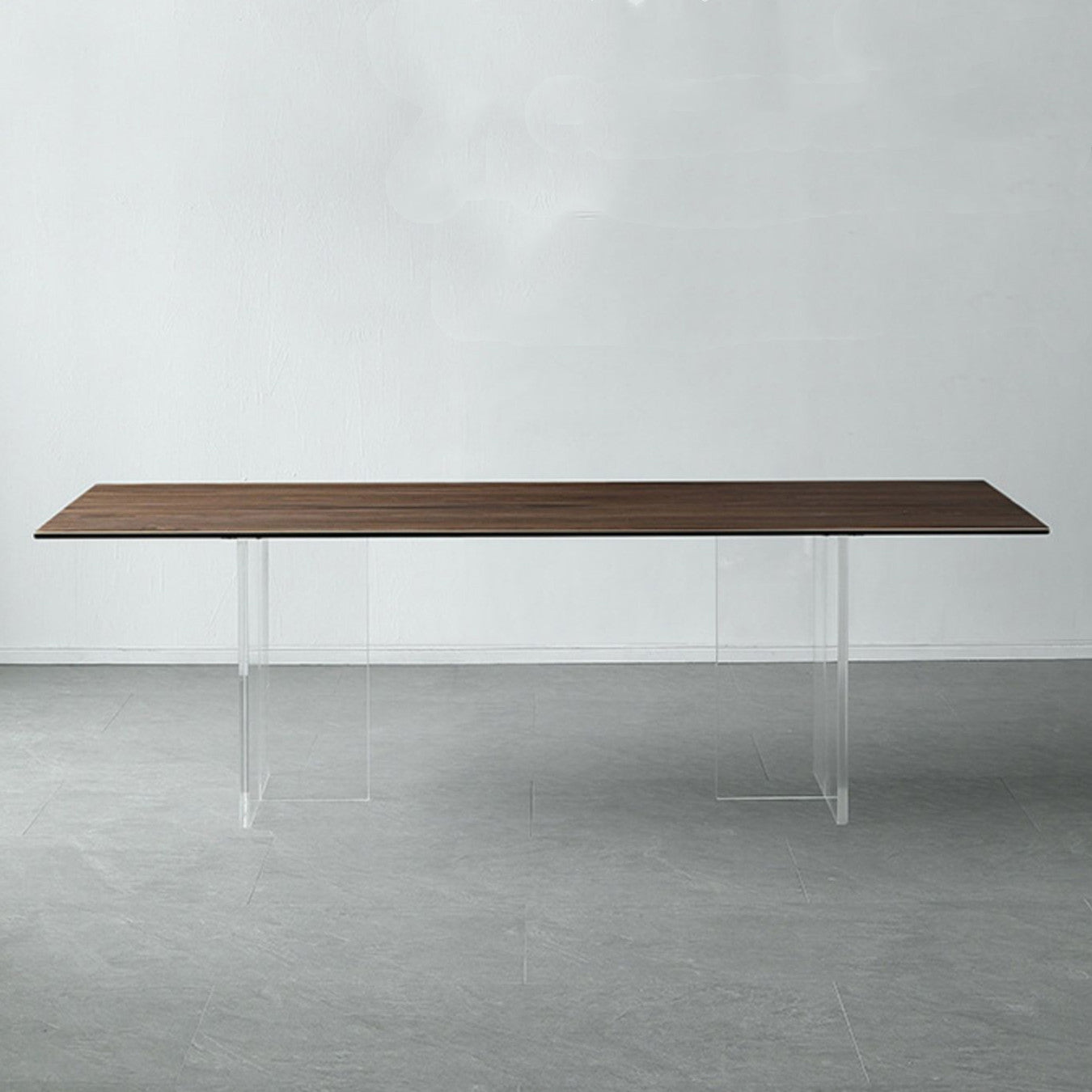 Rectangle Dining Table Acrylic Base Table for Kitchen Dining Room