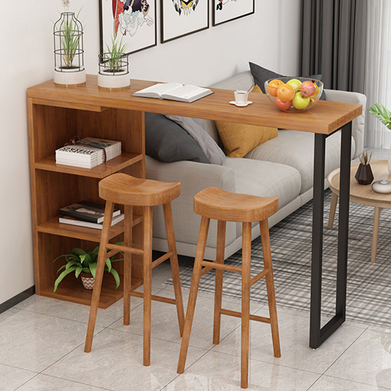 Modern Pub Height Dining Table Natural Pine Counter Height Table