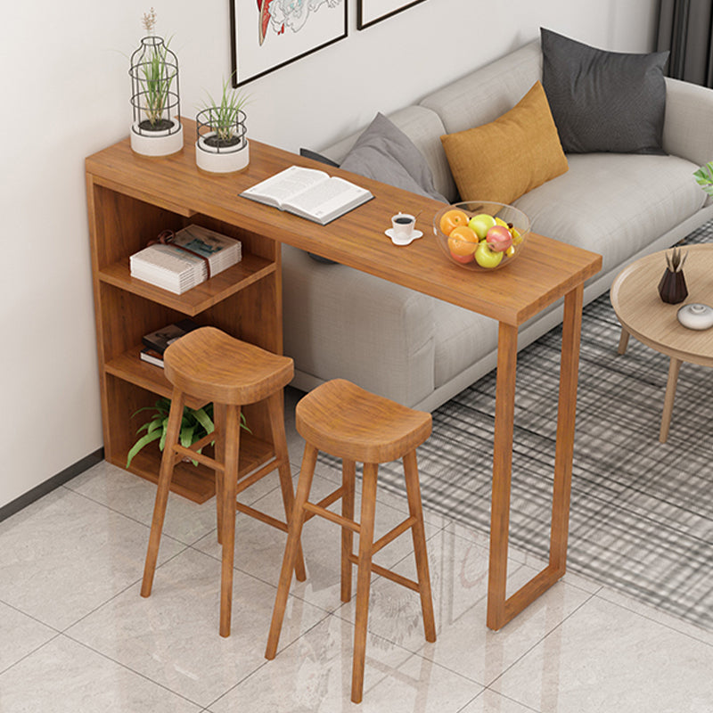 Modern Pub Height Dining Table Natural Pine Counter Height Table