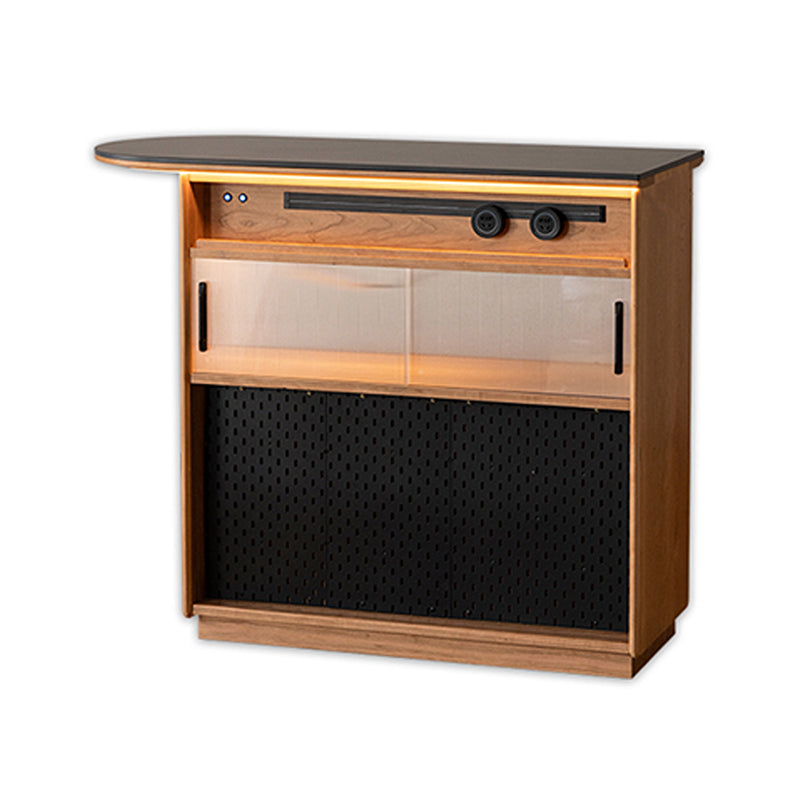 Stone Top Bar Dining Table Free Form Bar Table with Storage Base