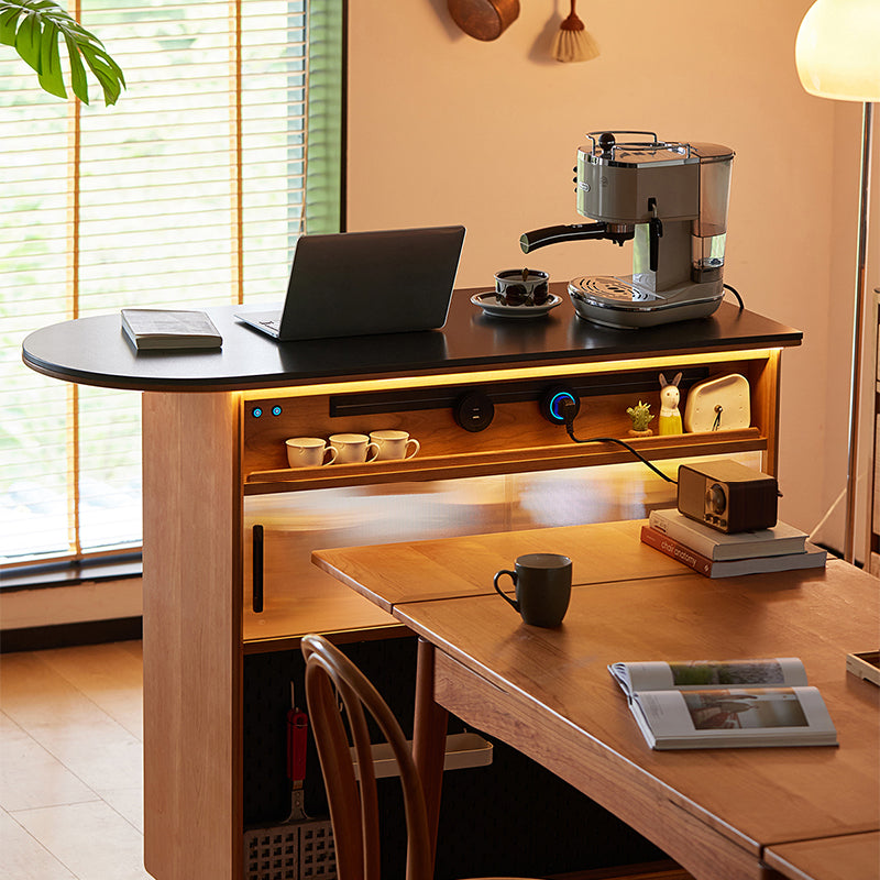 Stone Top Bar Dining Table Free Form Bar Table with Storage Base