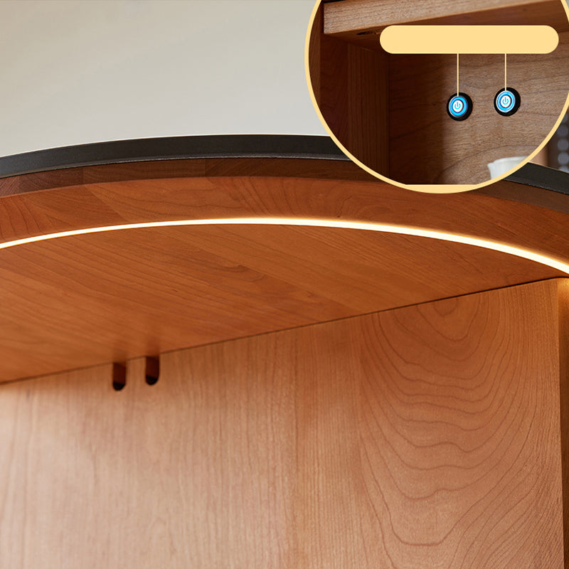 Stone Top Bar Dining Table Free Form Bar Table with Storage Base