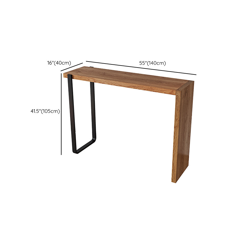 Indoor Contemporary Bar Dining Table Rectangle Shape Pine Wood Bar Table