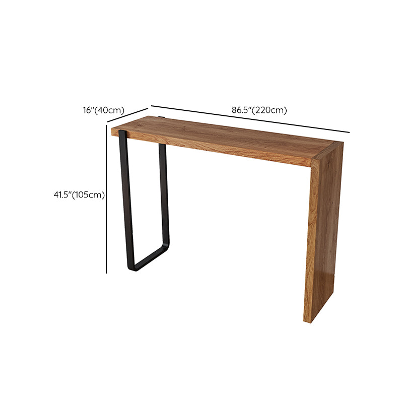 Indoor Contemporary Bar Dining Table Rectangle Shape Pine Wood Bar Table