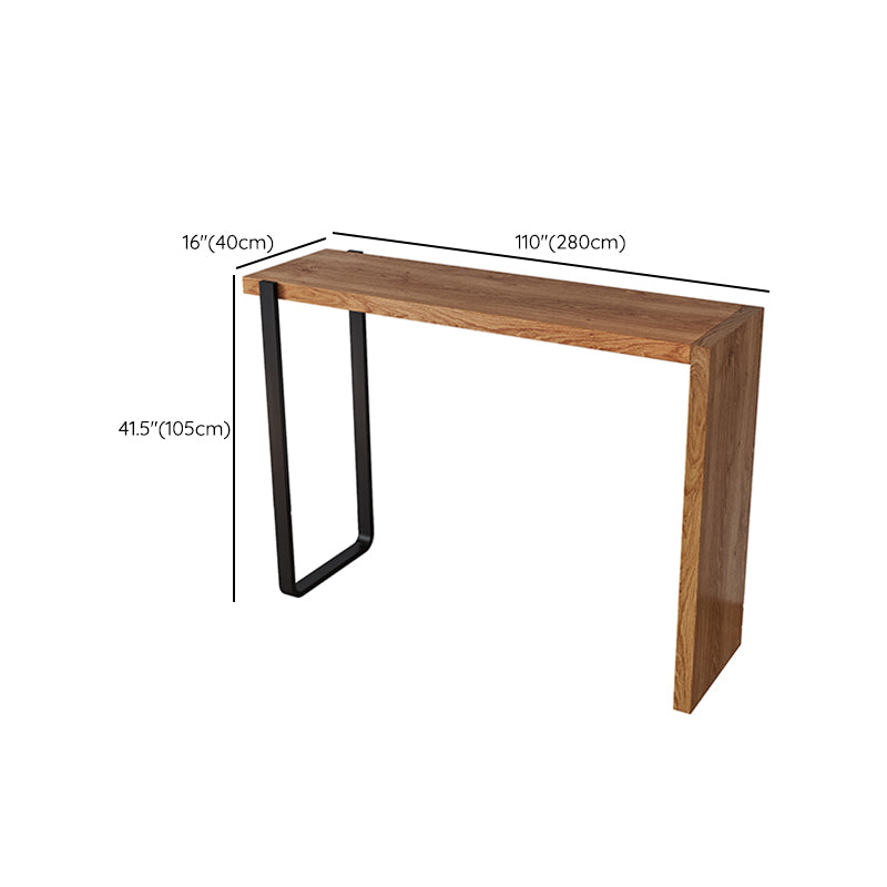 Indoor Contemporary Bar Dining Table Rectangle Shape Pine Wood Bar Table