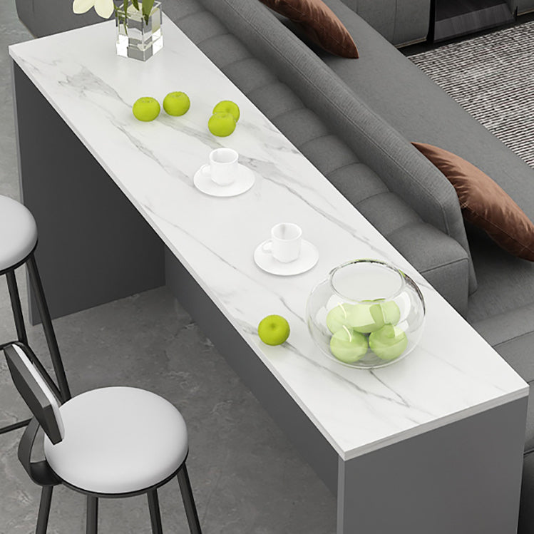 Indoor Contemporary Bar Dining Table Rectangle Stone Bar Table
