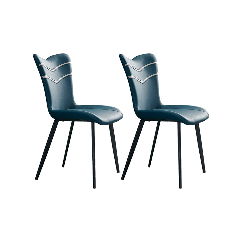 Modern Indoor Dining Side Chair Leather Upholstered Side Chair
