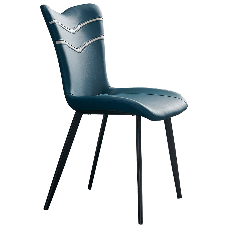 Modern Indoor Dining Side Chair Leather Upholstered Side Chair