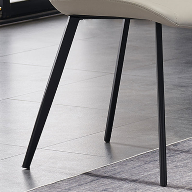 Modern Indoor Dining Side Chair Leather Upholstered Side Chair