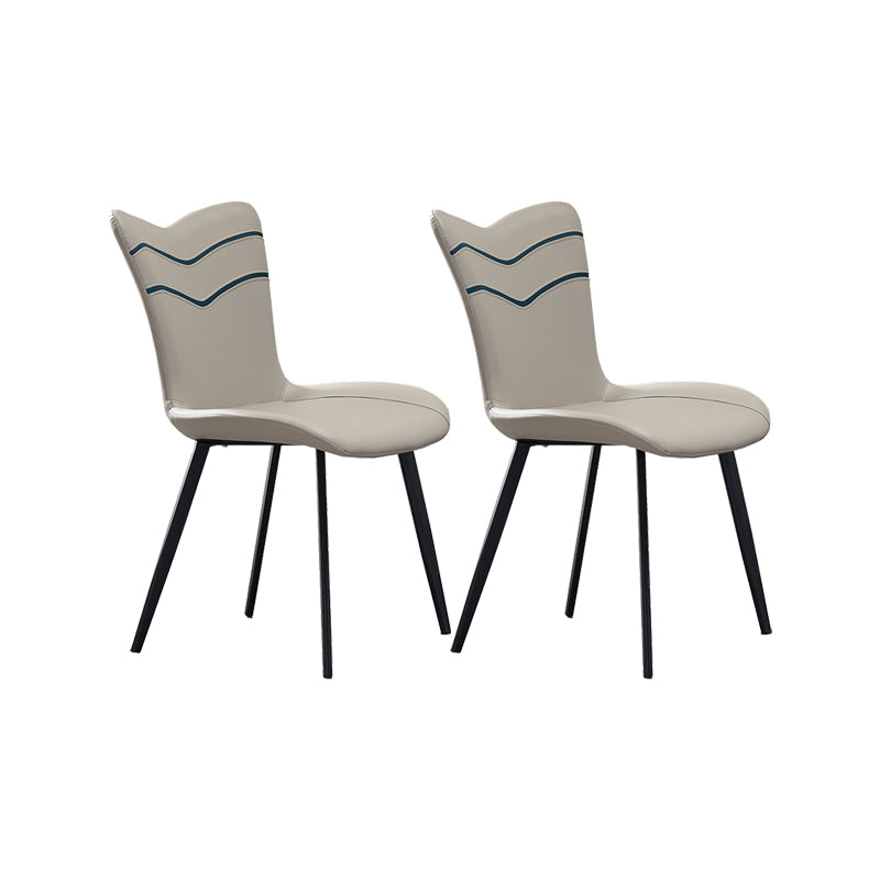 Modern Indoor Dining Side Chair Leather Upholstered Side Chair