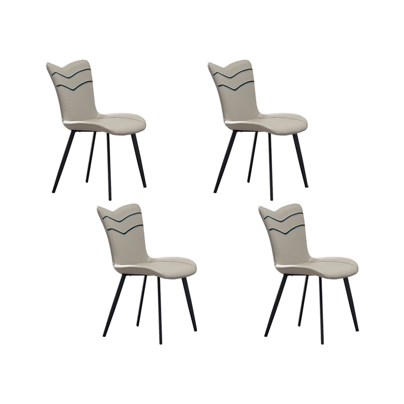 Modern Indoor Dining Side Chair Leather Upholstered Side Chair