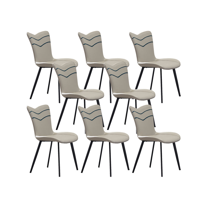 Modern Indoor Dining Side Chair Leather Upholstered Side Chair