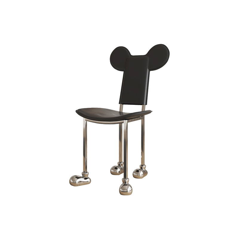 Stainless Steel Frame Dining Side Chair Indoor Upholstered Side Chair