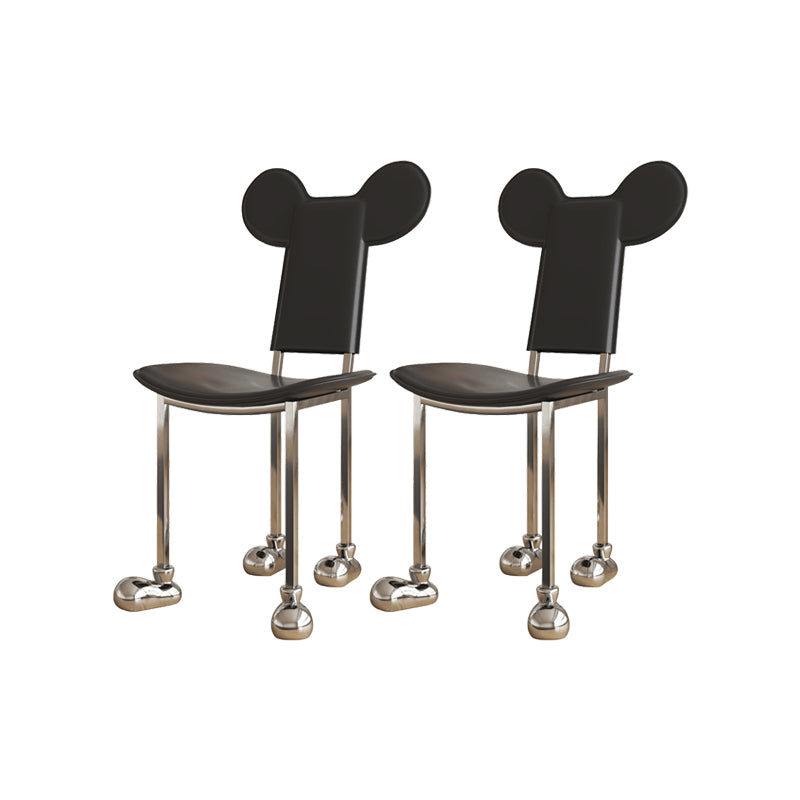 Stainless Steel Frame Dining Side Chair Indoor Upholstered Side Chair