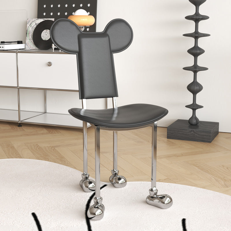 Stainless Steel Frame Dining Side Chair Indoor Upholstered Side Chair