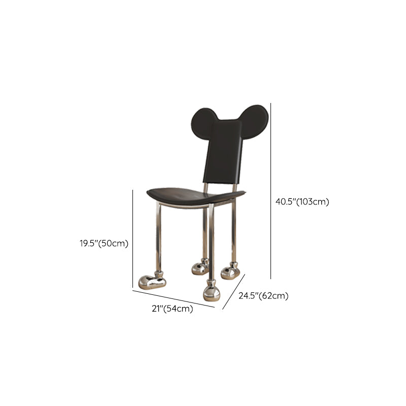 Stainless Steel Frame Dining Side Chair Indoor Upholstered Side Chair