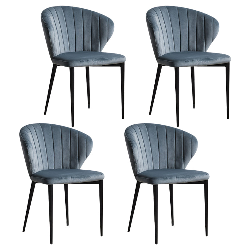 Contemporary Side Chair Metal Wingback Dining Chair for Indoor