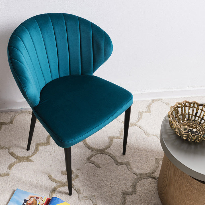 Contemporary Side Chair Metal Wingback Dining Chair for Indoor