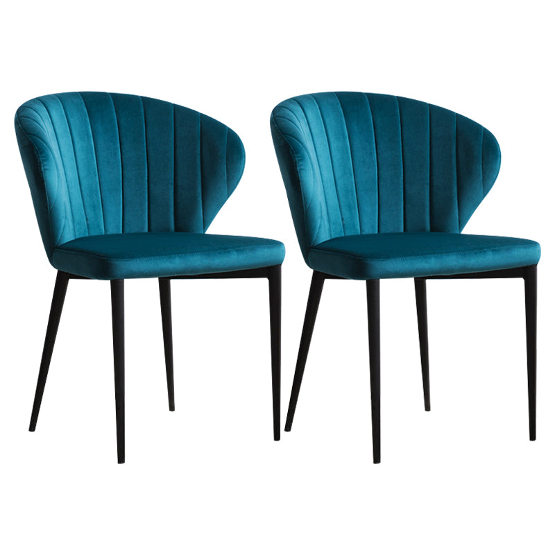 Contemporary Side Chair Metal Wingback Dining Chair for Indoor