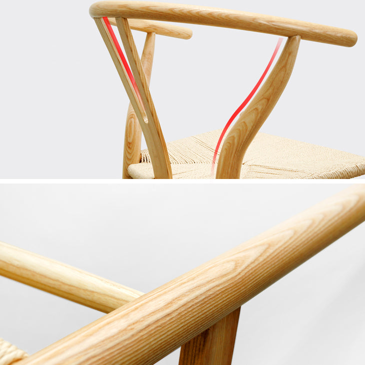 Modern Armrest Backrest Chair with Wooden Legs for Dining Room