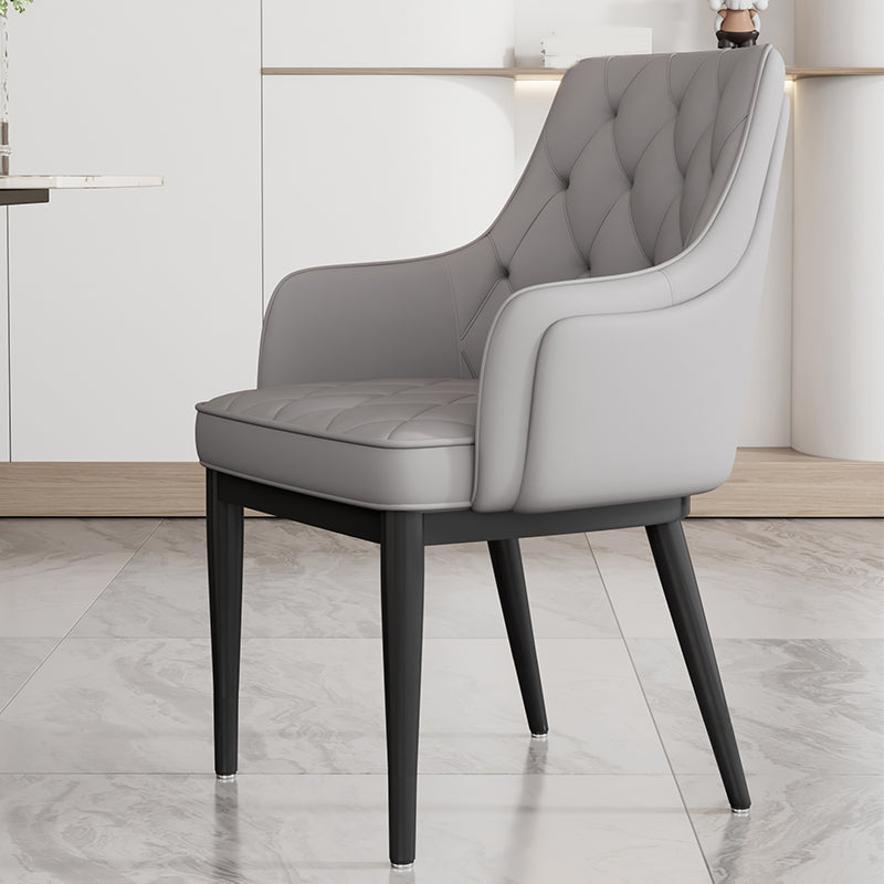 Modern Armrest Backrest Cushion Chair with Metal Legs for Hotel