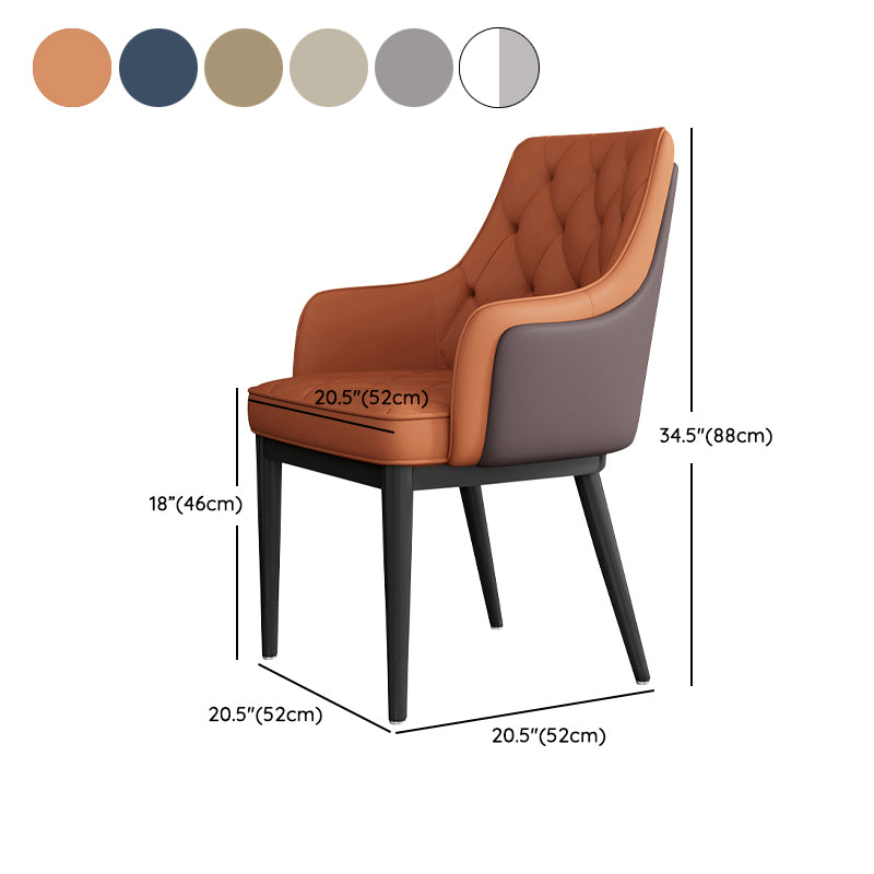Modern Armrest Backrest Cushion Chair with Metal Legs for Hotel