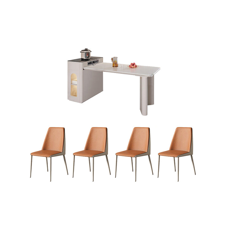 Sintered Stone Dining Table Set 5 Pieces Dining Set for Kitchen