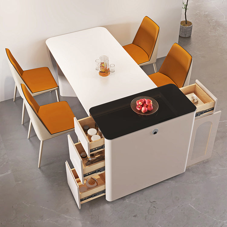 Sintered Stone Dining Table Set 5 Pieces Dining Set for Kitchen