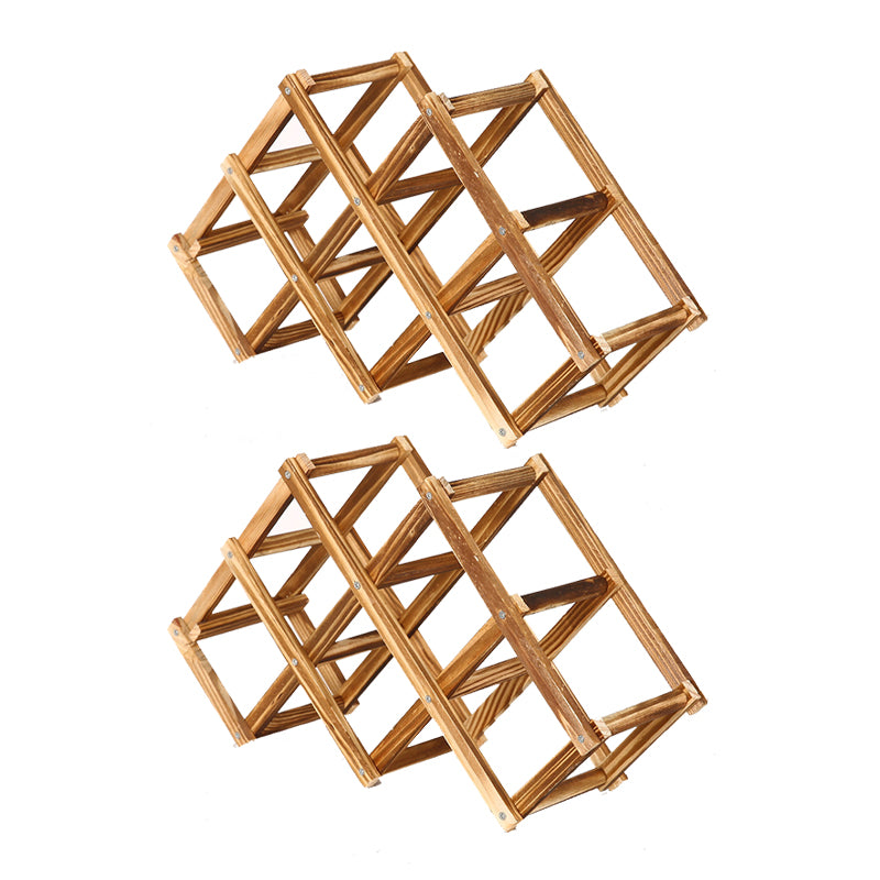 Countertop Bottle Holder Solid Wood Wine Bottle Rack for Living Room