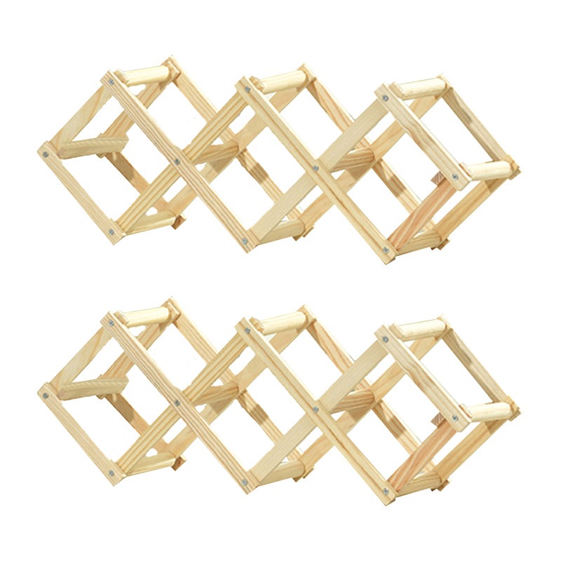 Countertop Bottle Holder Solid Wood Wine Bottle Rack for Living Room