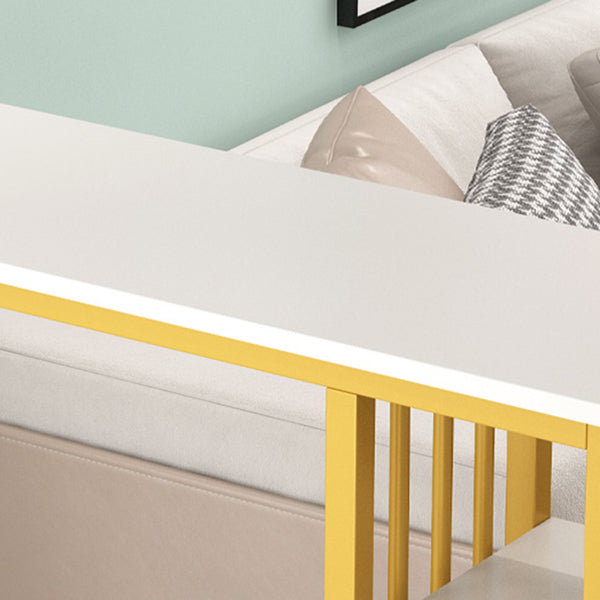 Glam Style Bar Table Set 2/3 Pcs Gold Frame Bar Table Set for Living Room